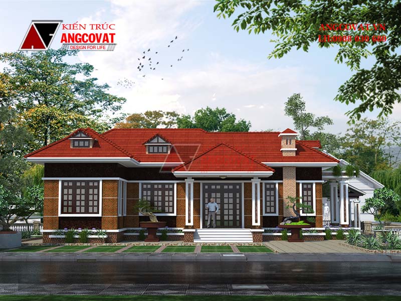 Bản vẽ nhà cấp 4 120m2 mặt tiền 10m có 3 phòng ngủ BT126096