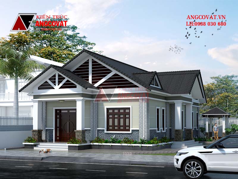 Biệt thự nhà vườn 150m2 phong cách cổ điển lãng mạn, sang trọng kích thước 11x18m BT226096.