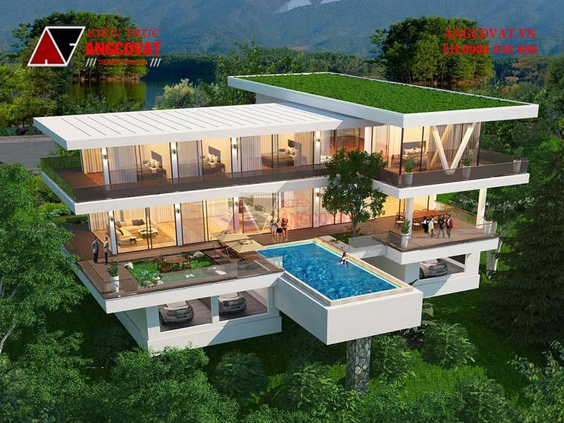 Biệt thự kính 350m2