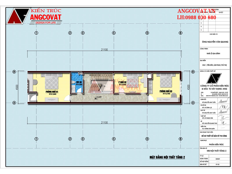 thiết kế nhà 3 tầng 90m2