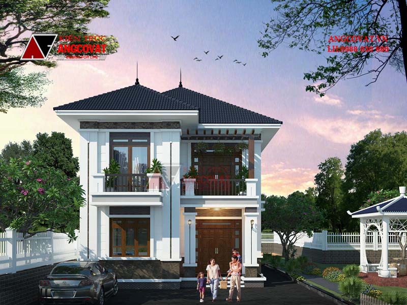 biệt thự mái nhật 2 tầng 8x13m