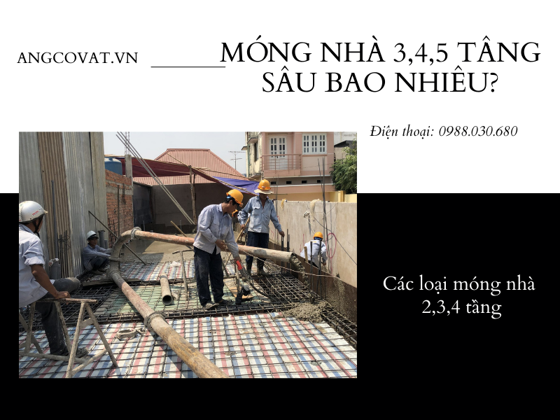 Các loại móng được dùng trong xây nhà 2,3,4 tầng