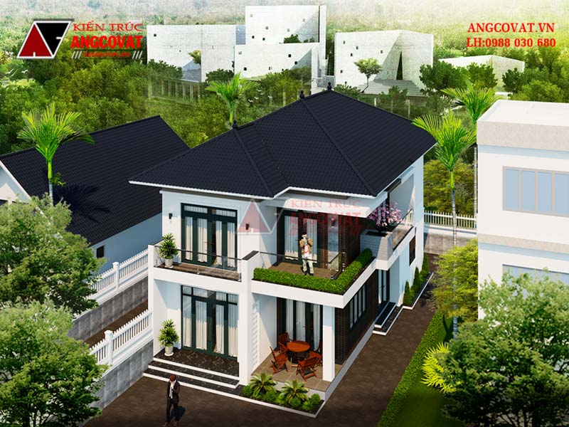 biệt thự 2 tầng mái nhật diện tích 110m2
