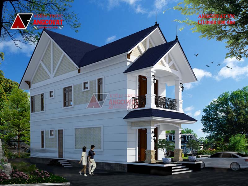 Hình ảnh 4: Mẫu thiết kế nhà 2 tầng 120m2 chiều sâu 19m