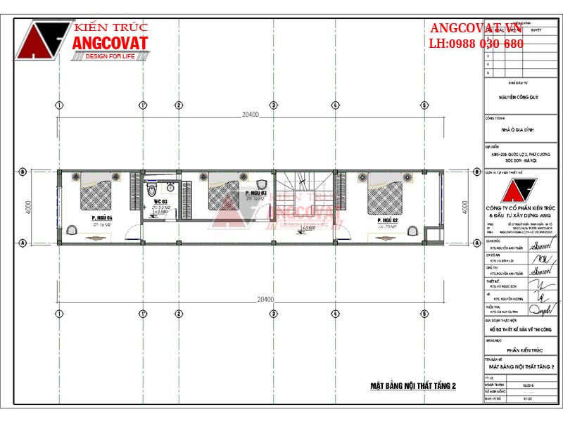 mặt bằng nhà 3 tầng 80m2 mặt tiền 4m