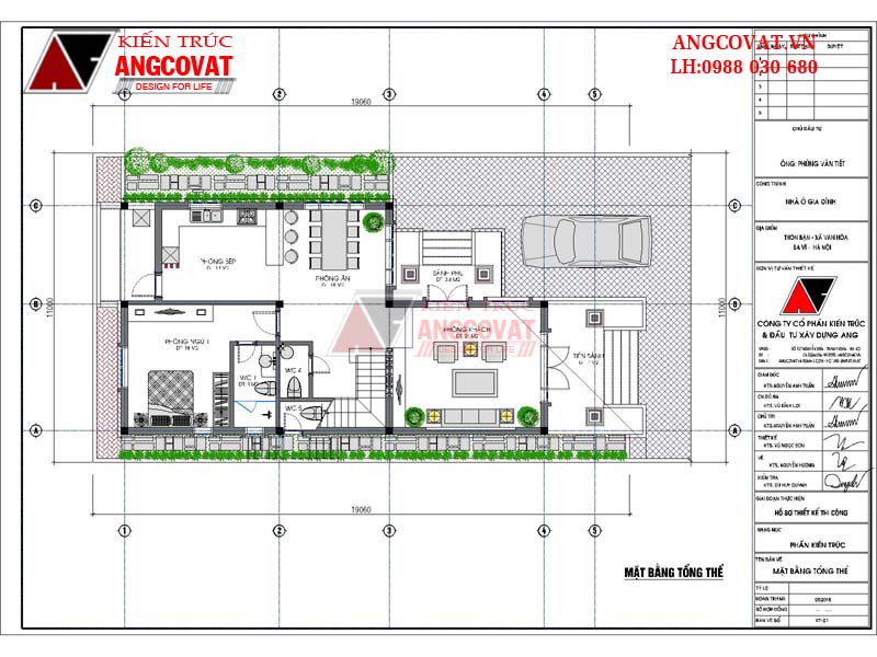 Hình ảnh 5: Tổng mặt bằng công năng mẫu thiết kế nhà 2 tầng 120m2