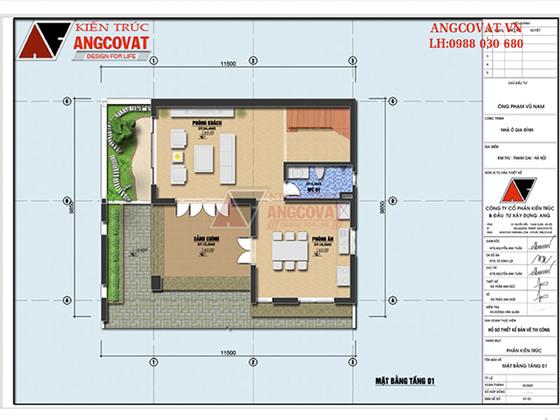 Lý giải chi phí xây biệt thự mini 2 tầng diện tích 90m2 kiến trúc hiện đại – Mặt bằng tầng 1