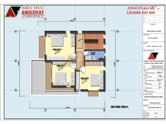 Lý giải chi phí xây biệt thự mini 2 tầng diện tích 90m2 kiến trúc hiện đại – Mặt bằng tầng 2