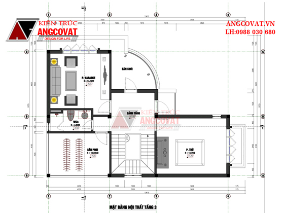 Bản vẽ nhà 3 tầng 4 phòng ngủ 5