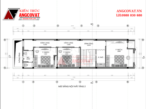 Mặt bằng bản vẽ thiết kế nhà 90m2 2