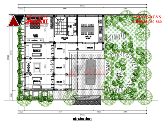 Mặt bằng nhà 2 tầng 800 triệu 1