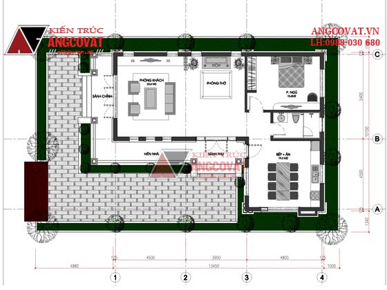 Mặt bằng nhà cấp 4 600 triệu 1