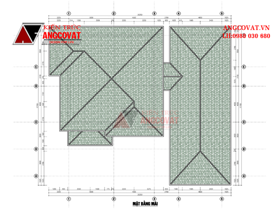 Mặt bằng nội thất nhà 2 tầng 5 phòng ngủ 4