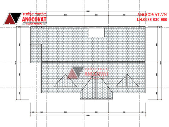 Thiết kế biệt thự nhỏ 1 tầng 3 phòng ngủ 10x15m mái thái tại Hải Phòng
