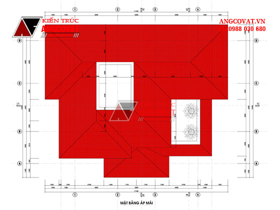 Thiet ke nha 2 tang 150m2 kích thước 15x10m kiểu thái 4 phòng ngủ
