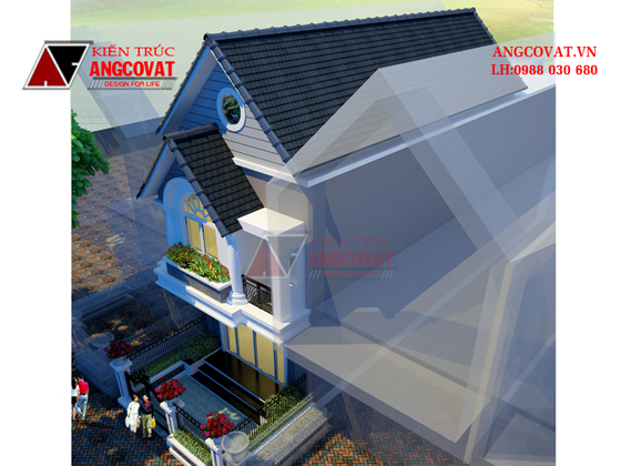 Phối cảnh bản vẽ thiết kế nhà 90m2 2