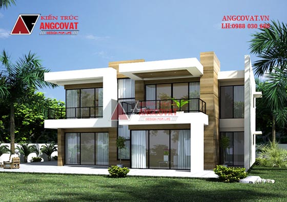 Phối cảnh ngoại thất biệt thự mặt tiền 12m 1