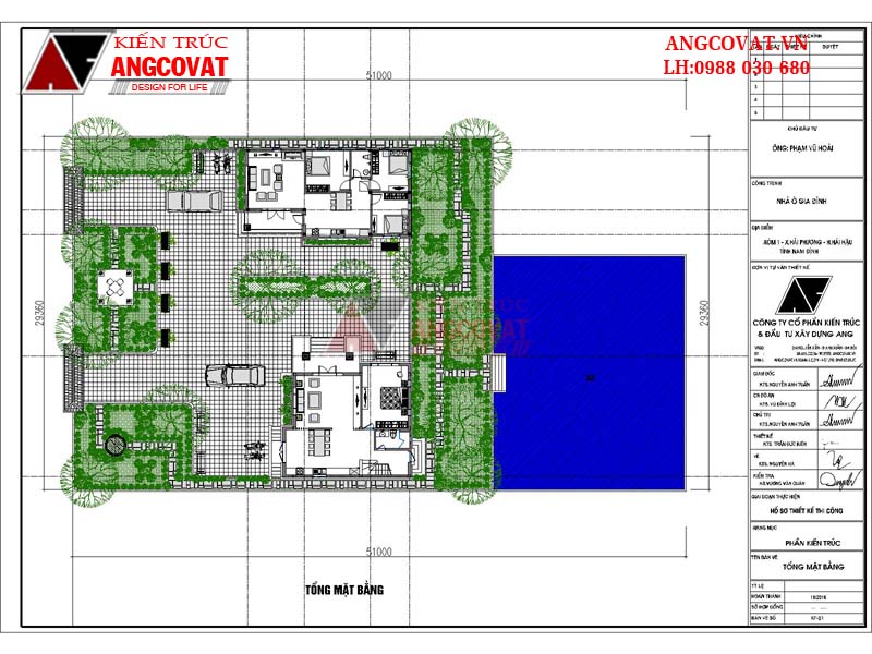 tổng mặt bằng nhà cấp 4 mái thái 3 phòng ngủ 100m2