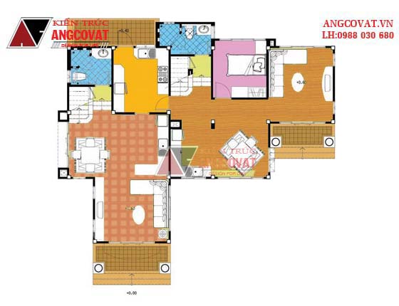 Mẫu thiết kế bản vẽ nhà biệt thự 2 tầng phong cách tân cổ điển đẹp diện tích 170m2