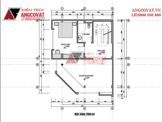 Bản vẽ nhà phố 8x16m 5 tầng 2 mặt tiền ở Hà Nội 5