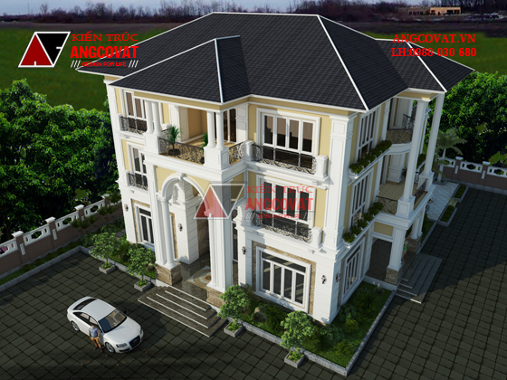 Bản vẽ thiết kế nhà 3 tầng 2