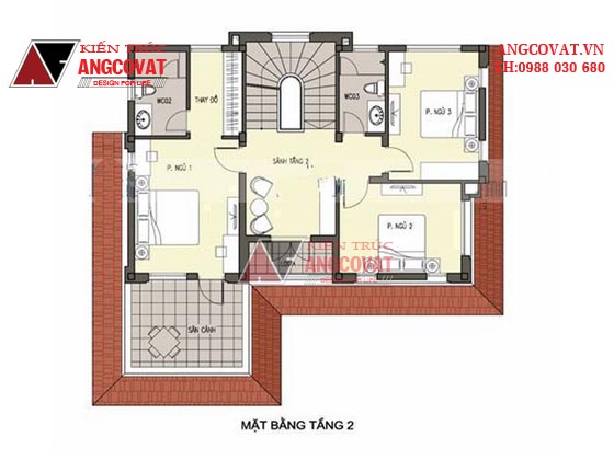 Mẫu design biệt thự 3 tầng 10x8m 5 phòng ngủ hiện đại tại Hà Nội BT111755