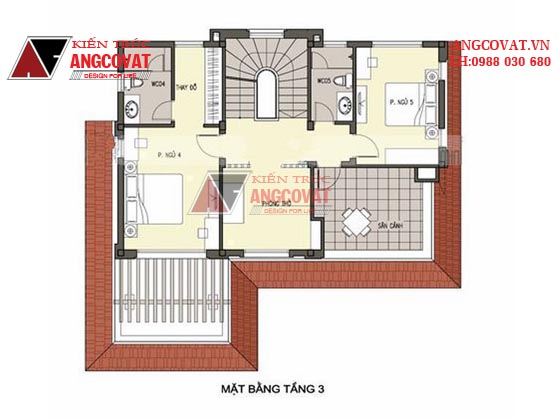 Mẫu design biệt thự 3 tầng 10x8m 5 phòng ngủ hiện đại tại Hà Nội BT111755