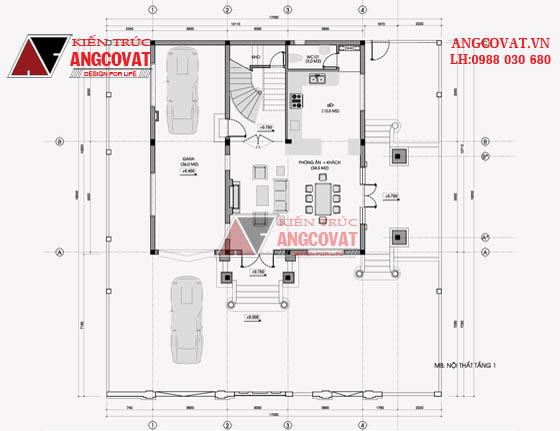 Thiết kế mẫu biệt thự 3 tầng 2 mặt tiền diện tích 120m2 cổ điển đẹp BT11265