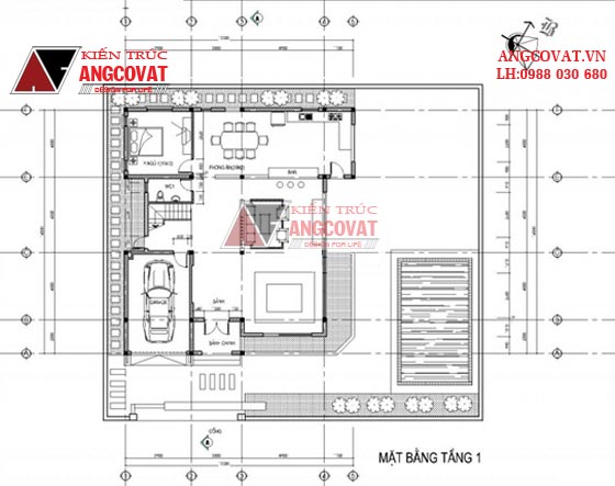 Mẫu design biệt thự 3 tầng diện tích 10x12m mái ngói, mặt tiền 10m có hồ bơi đẹp BT040715
