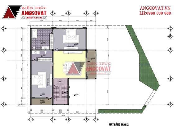 Design mẫu biệt thự 3 tầng diện tích 140m2, hình chữ L đẹp BT11415