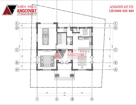 Thiết kế mẫu biệt thự 3 tầng kích thước 12x10m có gara kiểu tân cổ điển đẹp BT11645