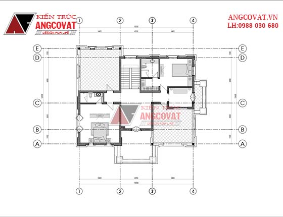 Thiết kế mẫu biệt thự 3 tầng kích thước 12x10m có gara kiểu tân cổ điển đẹp BT11645