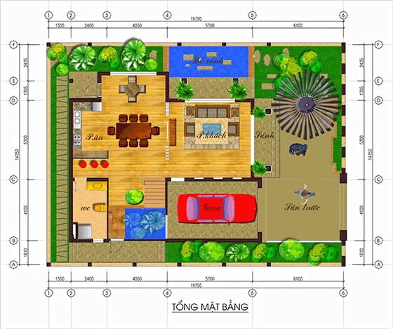 Design mẫu biệt thự 3 tầng mặt tiền 12m diện tích 12x14m mái thái hiện đại đẹp tại Quảng Ninh BT21345
