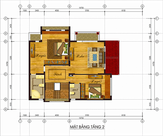 Design mẫu biệt thự 3 tầng mặt tiền 12m diện tích 12x14m mái thái hiện đại đẹp tại Quảng Ninh BT21345