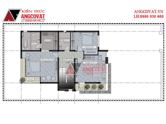 Biệt thự mái bằng 3 tầng BT61755