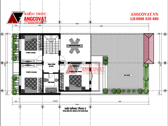 Chi phí xây nhà 2 tầng 100m2 1 mặt tiền kích thước 9x10.5m kiểu cổ điển năm 2016 tại Hưng Yên BT107016