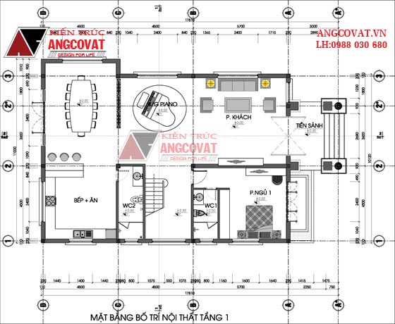 Hình ảnh kiến trúc biệt thự 3 tầng mặt tiền 10m phong cách châu Âu BT111655