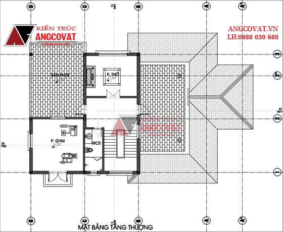Hình ảnh kiến trúc biệt thự 3 tầng mặt tiền 10m phong cách châu Âu BT111655