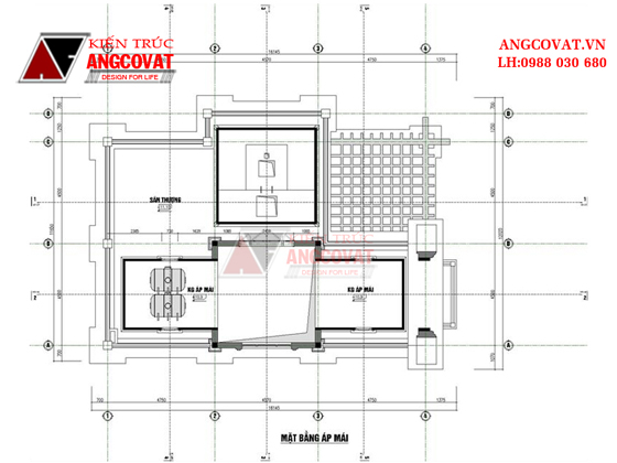 Mặt bằng nhà 3 tầng kiểu Pháp 5