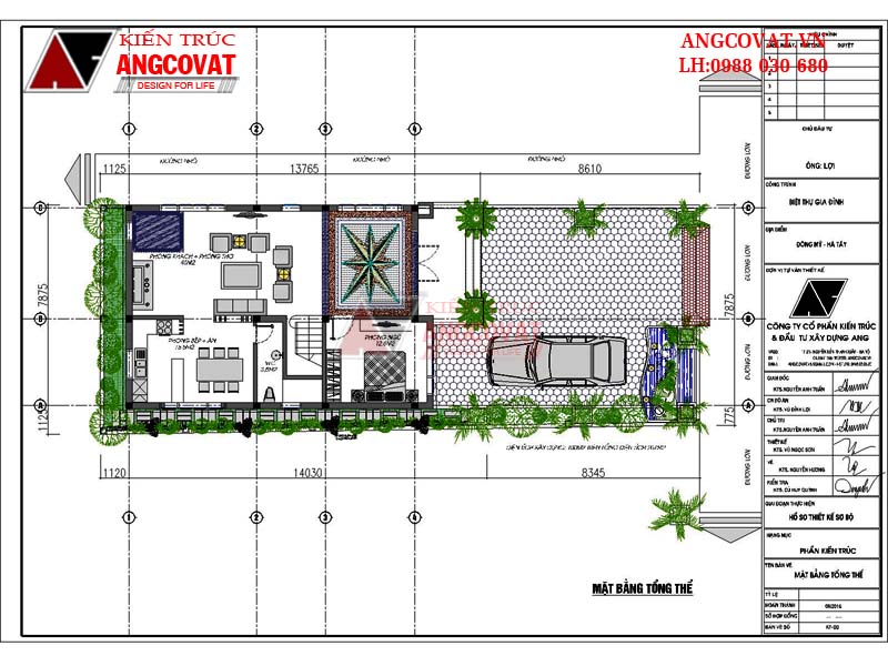 Mặt bằng chi tiết bản vẽ xây nhà 2 tầng 90m2 mặt tiền 8m đẹp 1