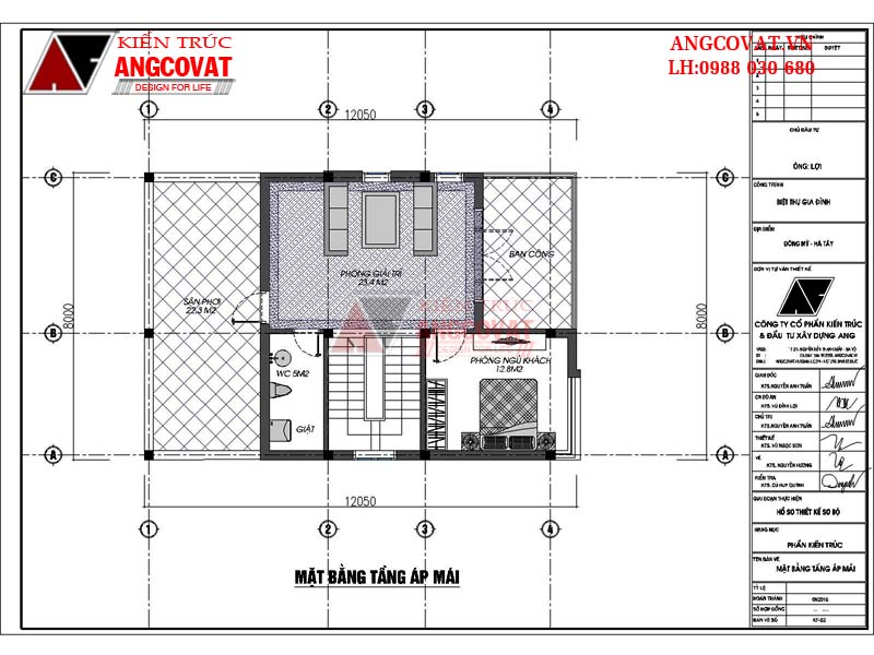 Mặt bằng chi tiết bản vẽ xây nhà 2 tầng 90m2 mặt tiền 8m đẹp 4