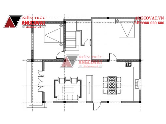 Design mẫu biết thự mặt tiền 8m 3 tầng phong cách hiện đại đẹp tại Điện Biên BT11755
