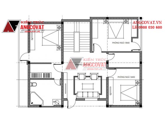 Design mẫu biết thự mặt tiền 8m 3 tầng phong cách hiện đại đẹp tại Điện Biên BT11755