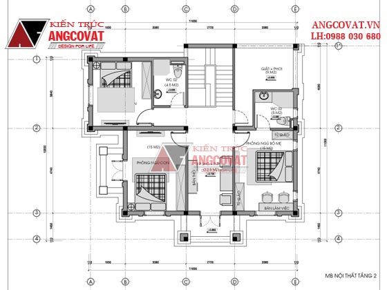 Thiết kế mẫu kiến trúc nhà 2 tầng mái thái kiểu Pháp đẹp kích thước 10x12m ở  ở Hải Phòng BT11855