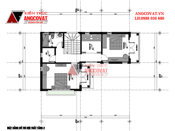 Thiết kế mẫu nhà 2 tầng 70m2 3 phòng ngủ mái thái hình chữ L hiện đại tại Thanh Hóa BT32125