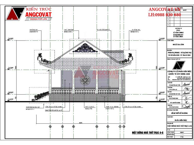 mặt đứng mẫu nhà thờ đẹp 100m2