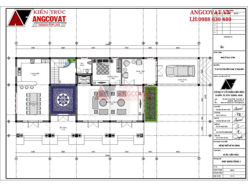 Tổng mặt bằng: Thiết kế nhà 3 tầng 4 phòng ngủ diện tích 200m2 tân cổ điển