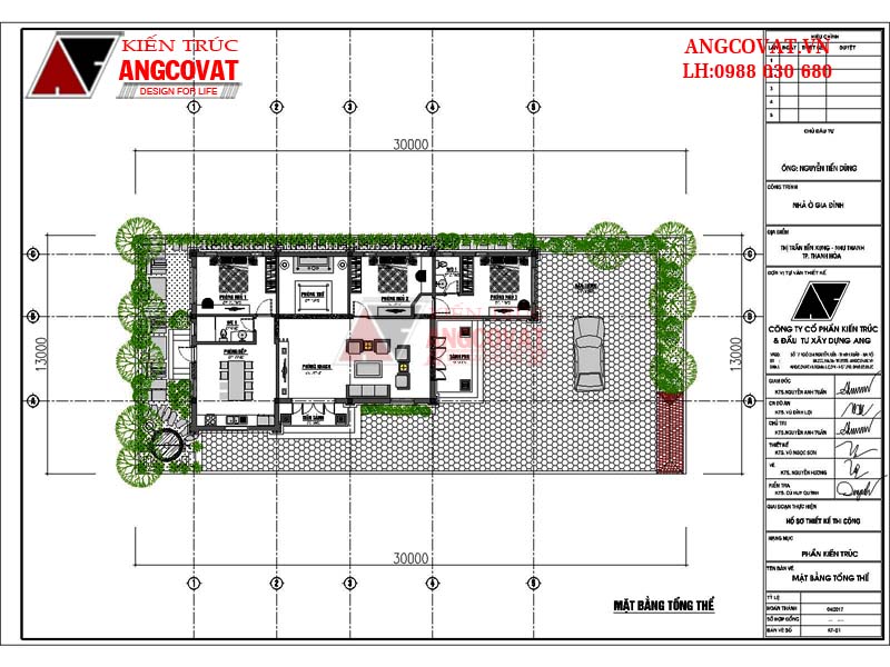 bản vẽ quy hoạch mặt bằng nhà 1 tầng 3 phòng ngủ 10x20m