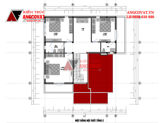 Mau thiet ke nha vuon dep 2 tầng 5 phòng ngủ mái thái đẹp diện tích 120m2