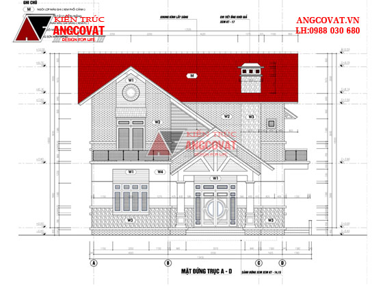 Mau thiet ke nha vuon dep 2 tầng 5 phòng ngủ mái thái đẹp diện tích 120m2